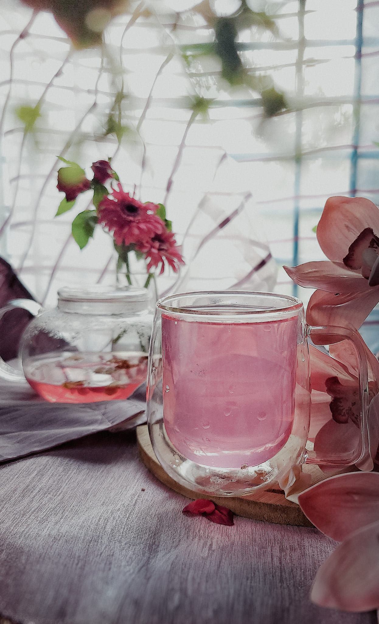 Pink tea cup